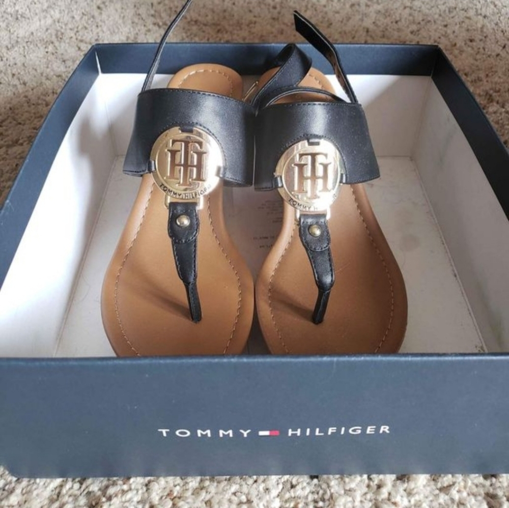 Tommy Hilfiger wedge cork heels